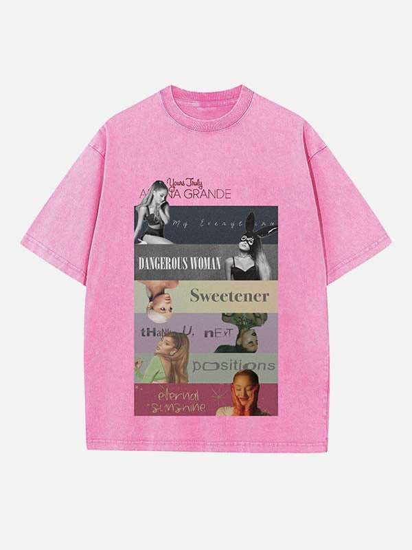Ariana Grande Print Round Neck T-shirt