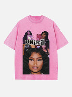 Nicki Minaj Print Round Neck T-shirt