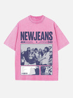 NewJeans Print Round Neck T-shirt
