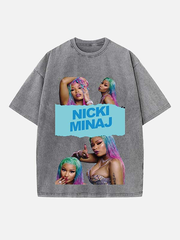 Nicki Minaj Print Round Neck T-shirt