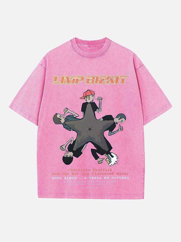 Limp Bizkit Print Round Neck T-shirt