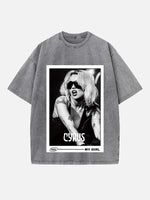 Miley Cyrus Print Round Neck T-shirt