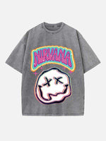 NIRVANA Print Round Neck T-shirt