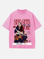 Chappell Roan Print Round Neck T-shirt