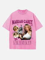 Mariah Carey Print Round Neck T-shirt