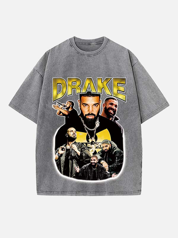 Drake Print Round Neck T-shirt