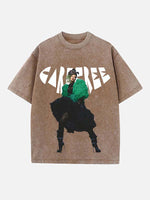 Rihanna Print Round Neck T-shirt