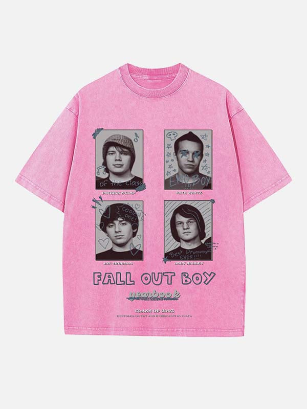 Fall Out Boy Print Round Neck T-shirt