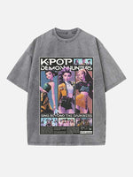 HUNTR/X Print Round Neck T-shirt