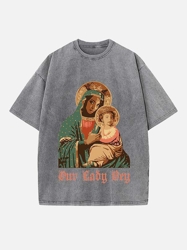 Beyoncé Print Round Neck T-shirt