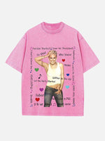P!nk Print Round Neck T-shirt