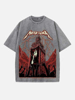 Metallica Print Round Neck T-shirt