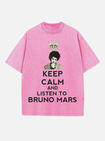 Bruno Mars Print Round Neck T-shirt