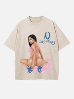 Nicki Minaj Print Round Neck T-shirt