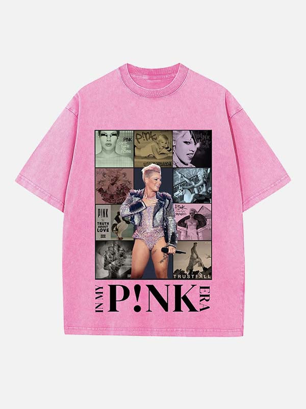 P!nk Print Round Neck T-shirt