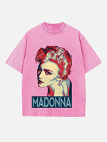 Madonna Print Round Neck T-shirt