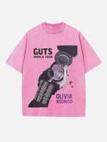 Olivia Rodrigo Print Round Neck T-shirt