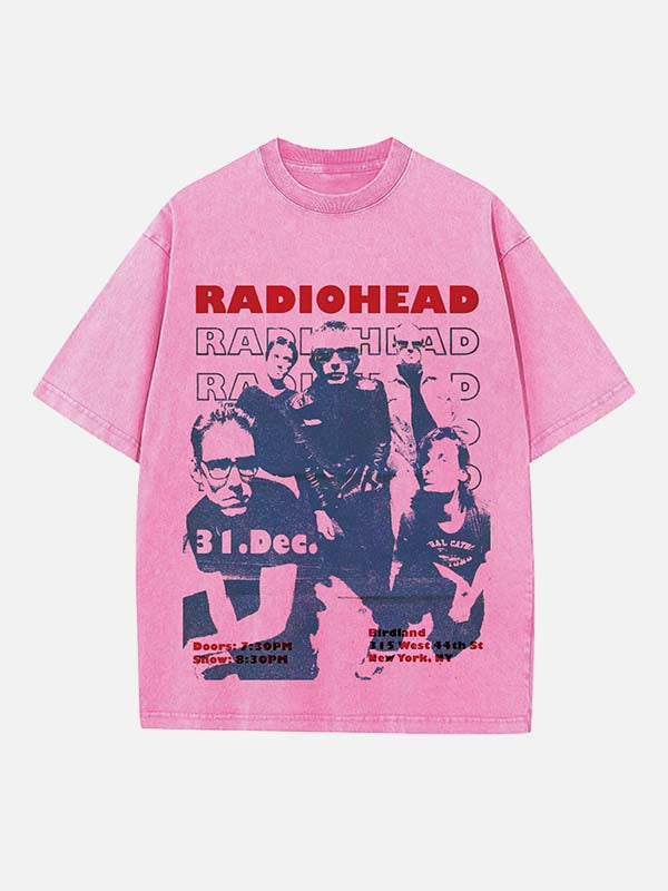 Radiohead Print Round Neck T-shirt