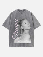 Ariana Grande Print Round Neck T-shirt
