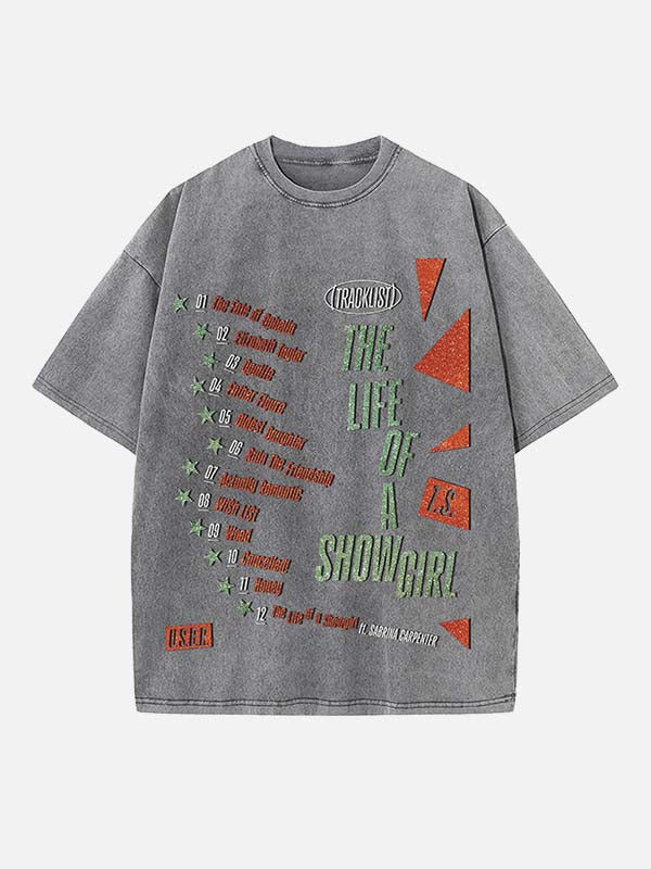 Taylor Swift Print Round Neck T-shirt