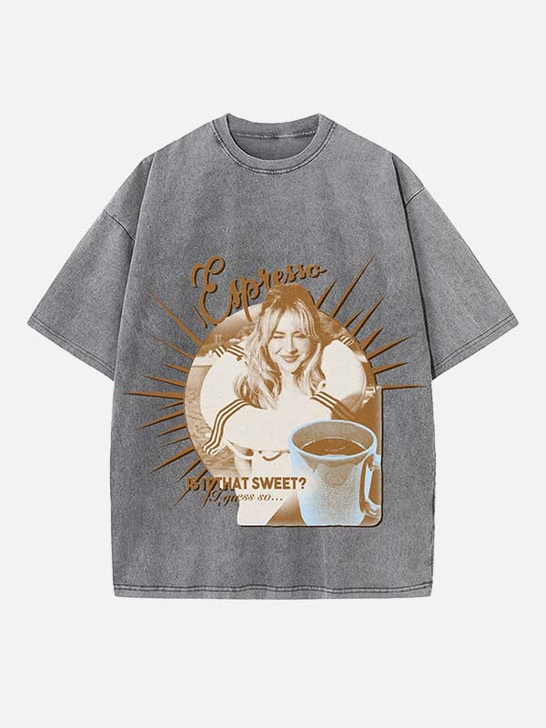 Sabrina Carpenter Print Round Neck T-shirt