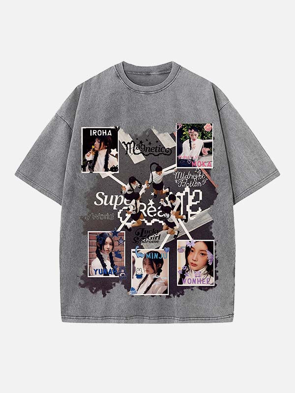 ILLIT Print Round Neck T-shirt