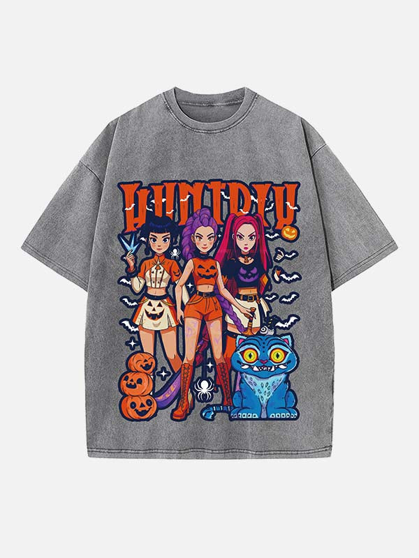 HUNTR/X Print Round Neck T-shirt