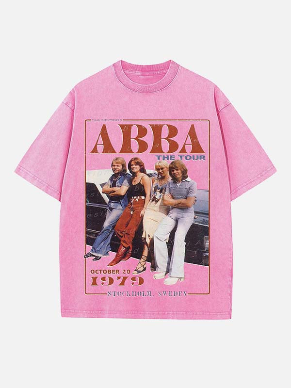 ABBA Print Round Neck T-shirt