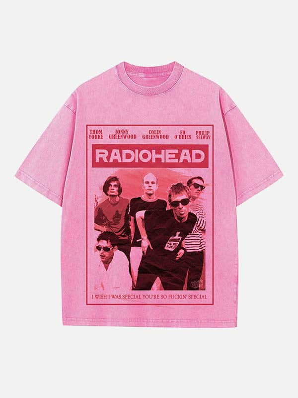 Radiohead Print Round Neck T-shirt