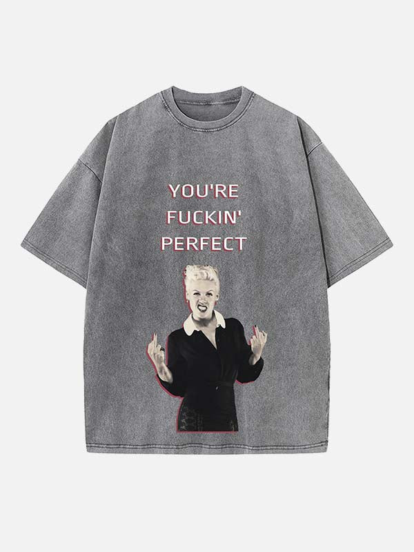 P!nk Print Round Neck T-shirt