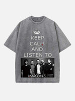 Maroon 5 Print Round Neck T-shirt