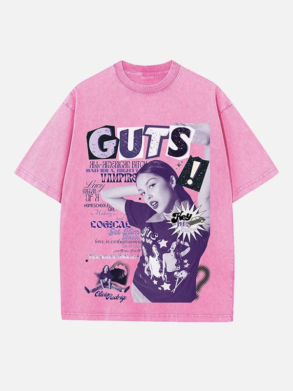 Olivia Rodrigo Print Round Neck T-shirt