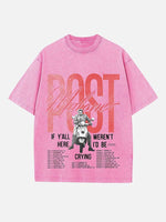 Post Malone Print Round Neck T-shirt