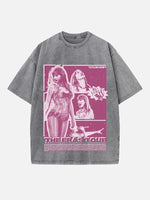 Taylor Swift Print Round Neck T-shirt
