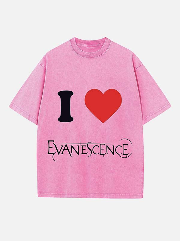 Evanescence Print Round Neck T-shirt