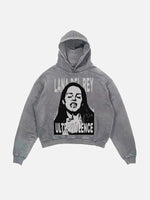 Lana Del Rey Print Slant Pockets Hoodie