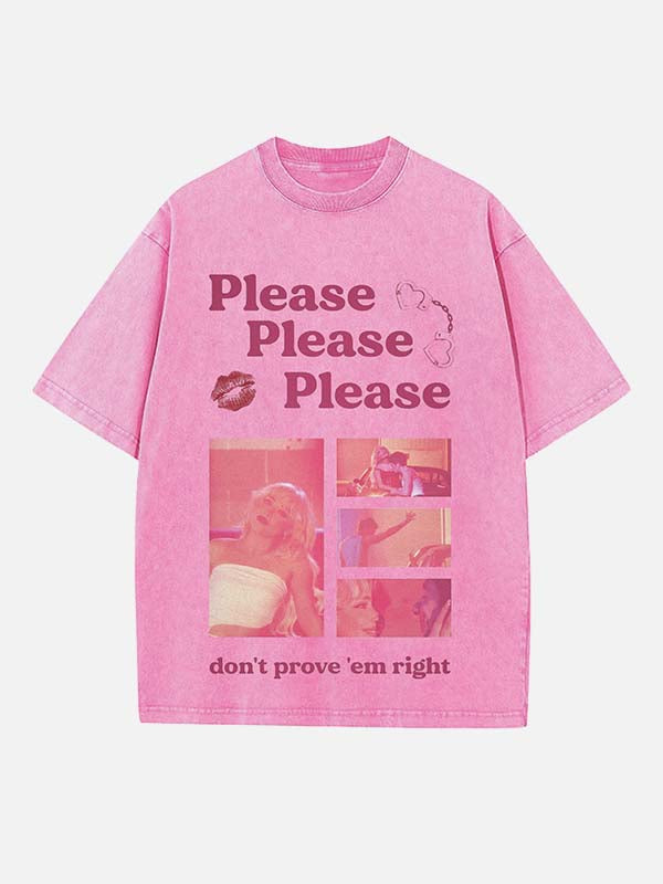 Sabrina Carpenter Print Round Neck T-shirt