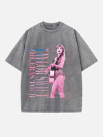Taylor Swift Print Round Neck T-shirt
