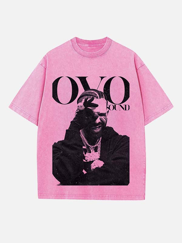 Drake Print Round Neck T-shirt