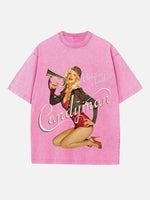 Christina Aguilera Print Round Neck T-shirt