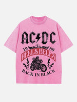 AC/DC Print Round Neck T-shirt