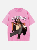 Rihanna Print Round Neck T-shirt