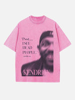Kendrick Lamar Print Round Neck T-shirt