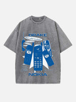 Drake Print Round Neck T-shirt