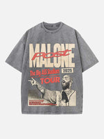 Post Malone Print Round Neck T-shirt