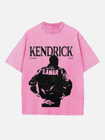 Kendrick Lamar Print Round Neck T-shirt