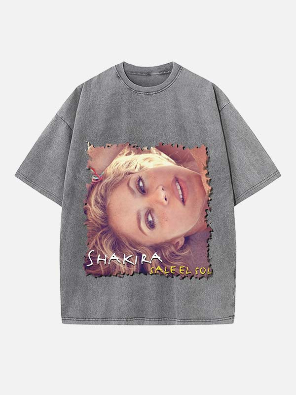 Shakira Print Round Neck T-shirt