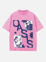Oasis Print Round Neck T-shirt