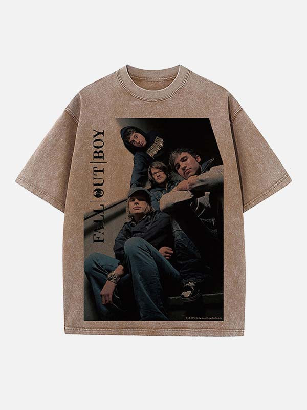 Fall Out Boy Print Round Neck T-shirt