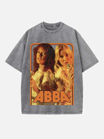 ABBA Print Round Neck T-shirt